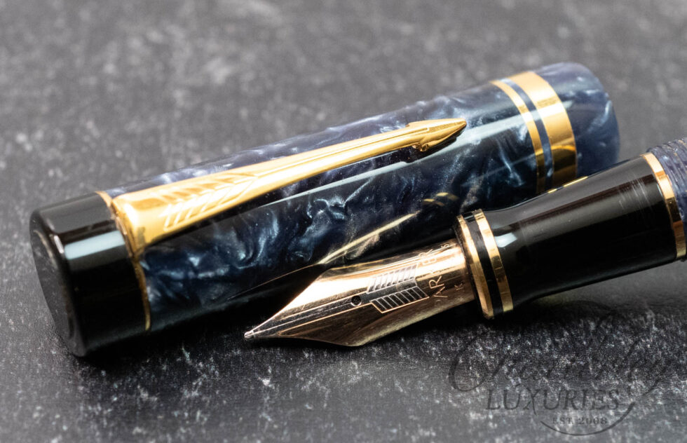 Parker Duofold Centennial Marbled Blue Fountain Pen