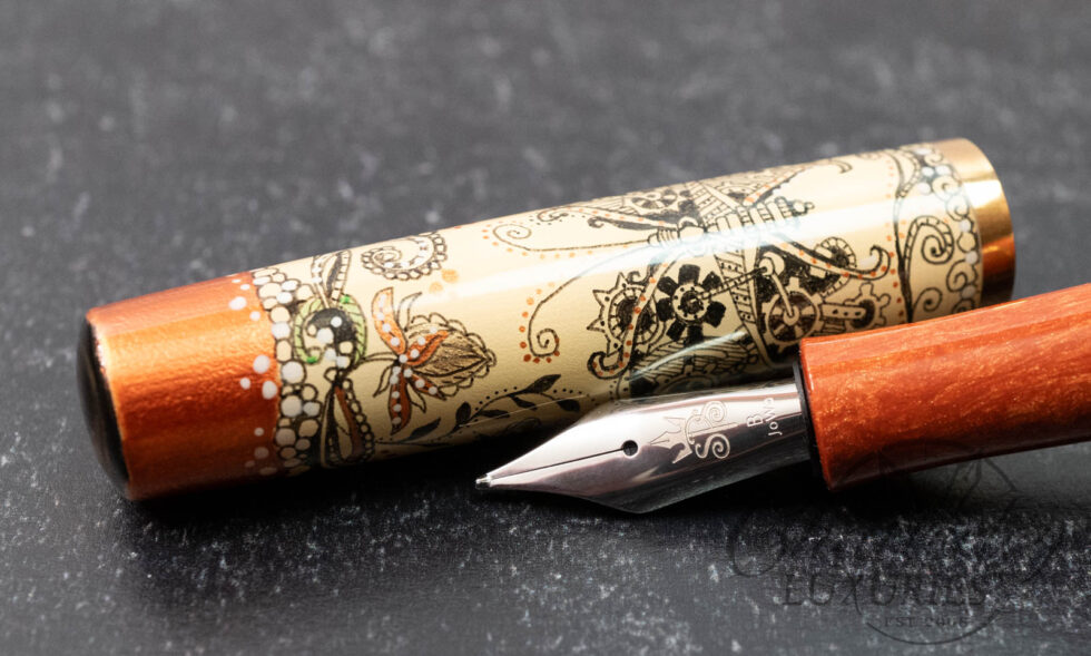 Stanford Pen Studio Jabulani Steampunk Butterflies Hand-Painted Fountain Pen