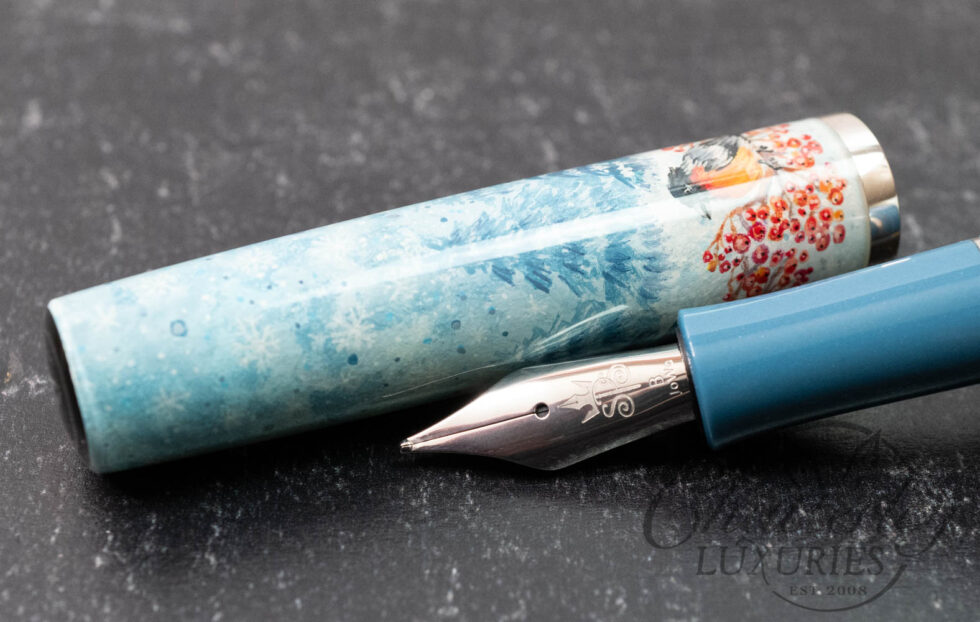 Stanford Pen Studio Jabulani Snowflakes Hand-Painted Fountain Pen