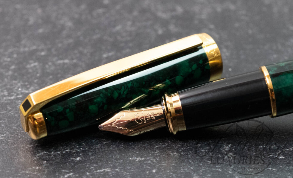 S.T. Dupont Fidelio Green Marble Fountain Pen