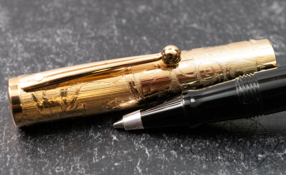 Sheaffer Nostalgia Model 803 Floral Etched Vermeil Classic Rollerball Pen