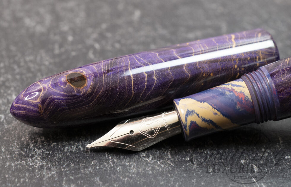 Cypress Purple Mist Shuttle Shape Architect Nib Fountain Pen