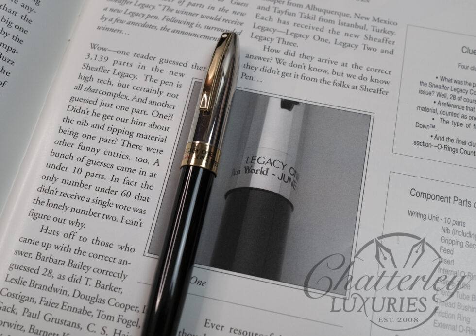 Sheaffer Legacy ONE Pen World Magazine Fountain Pen