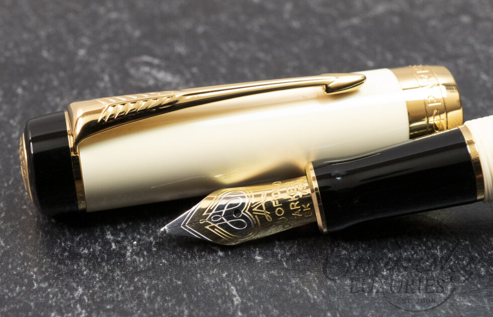 Parker Duofold International Ivory and Black Fountain Pen