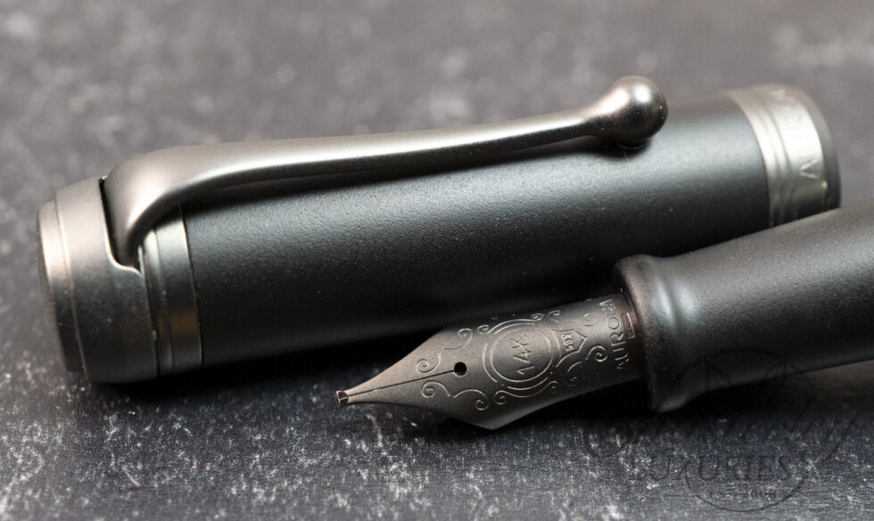 Aurora Talentum Black Ops Fountain Pen - Ruthenium Cap