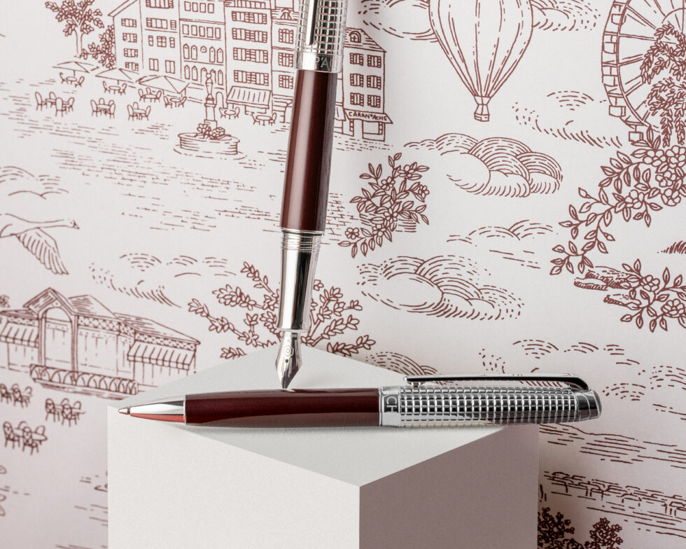 Caran d'Ache Toile de Jouy Fountain Pen & Pouch